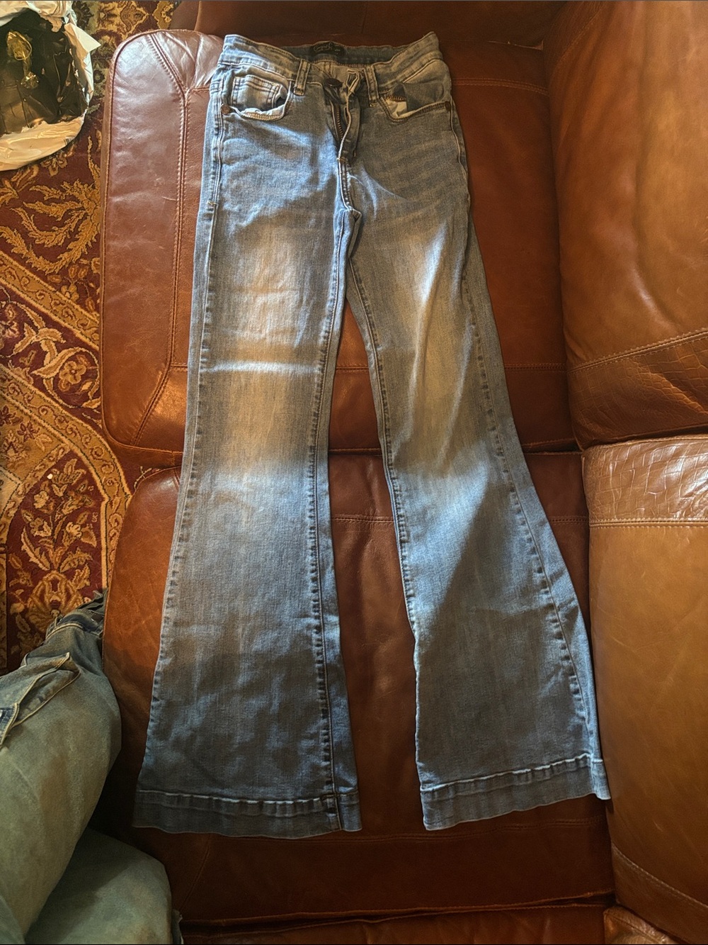 Light Wash Flare Jeans — Women's Wide Leg Denim